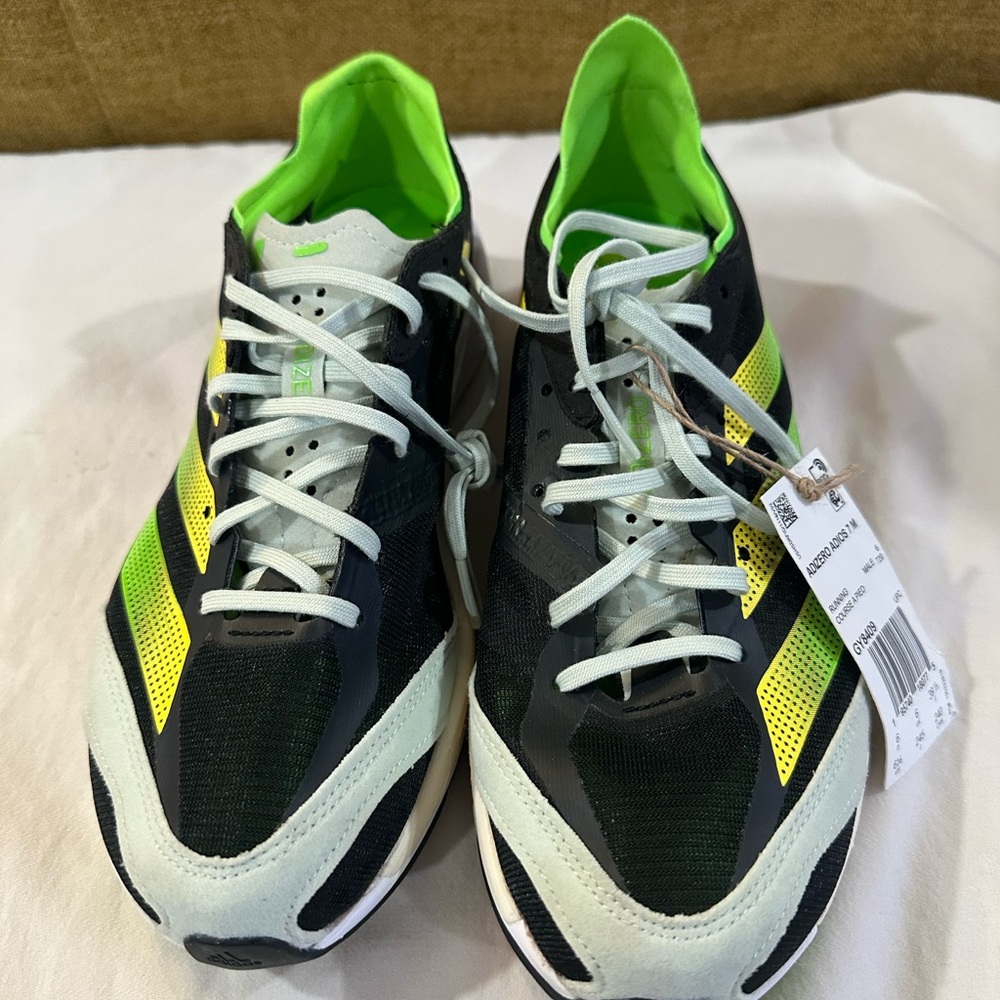 adidas Men's Black and Lime Athletic Shoes